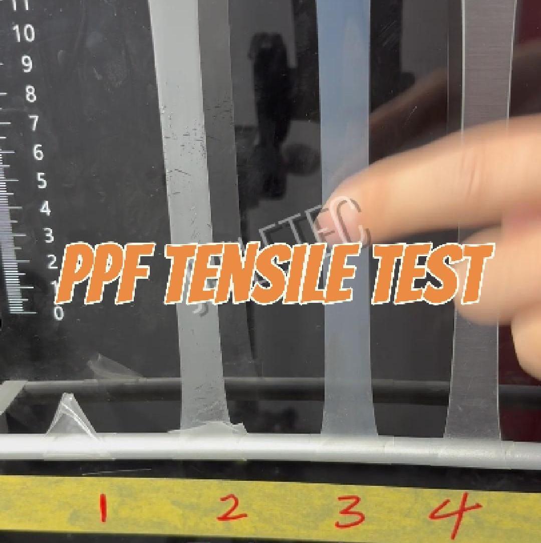 Clear PPF-PPF tensile test